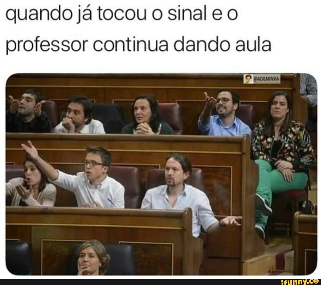 quando já tocou o sinale o
professor continua dando aula