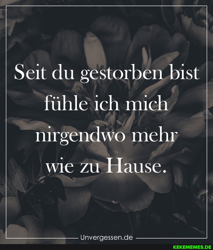 gestorben zuhause unwohl gefühle trauer unvergessen Keke
