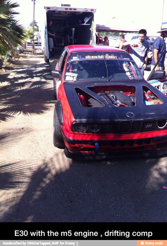 E30 with the m5 engine drifting comp - E30 with the m5 engine , drifting comp