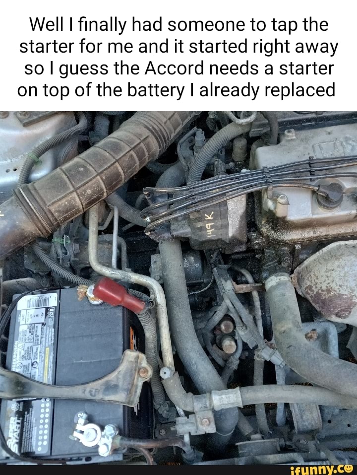 Well I finally had someone to tap the starter for me and it started