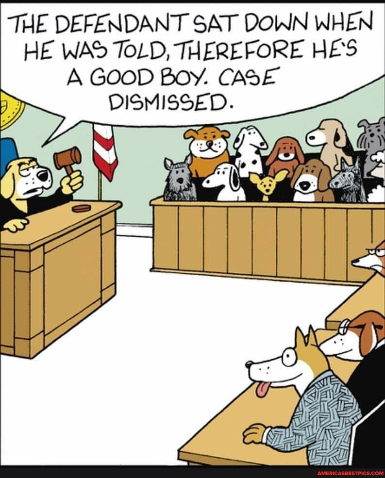 THE DEFENDANT SAT DOWN WHEN HE WAS TOLD, THEREFORE HES A GOOD BOy. CASE DISMISSED.
