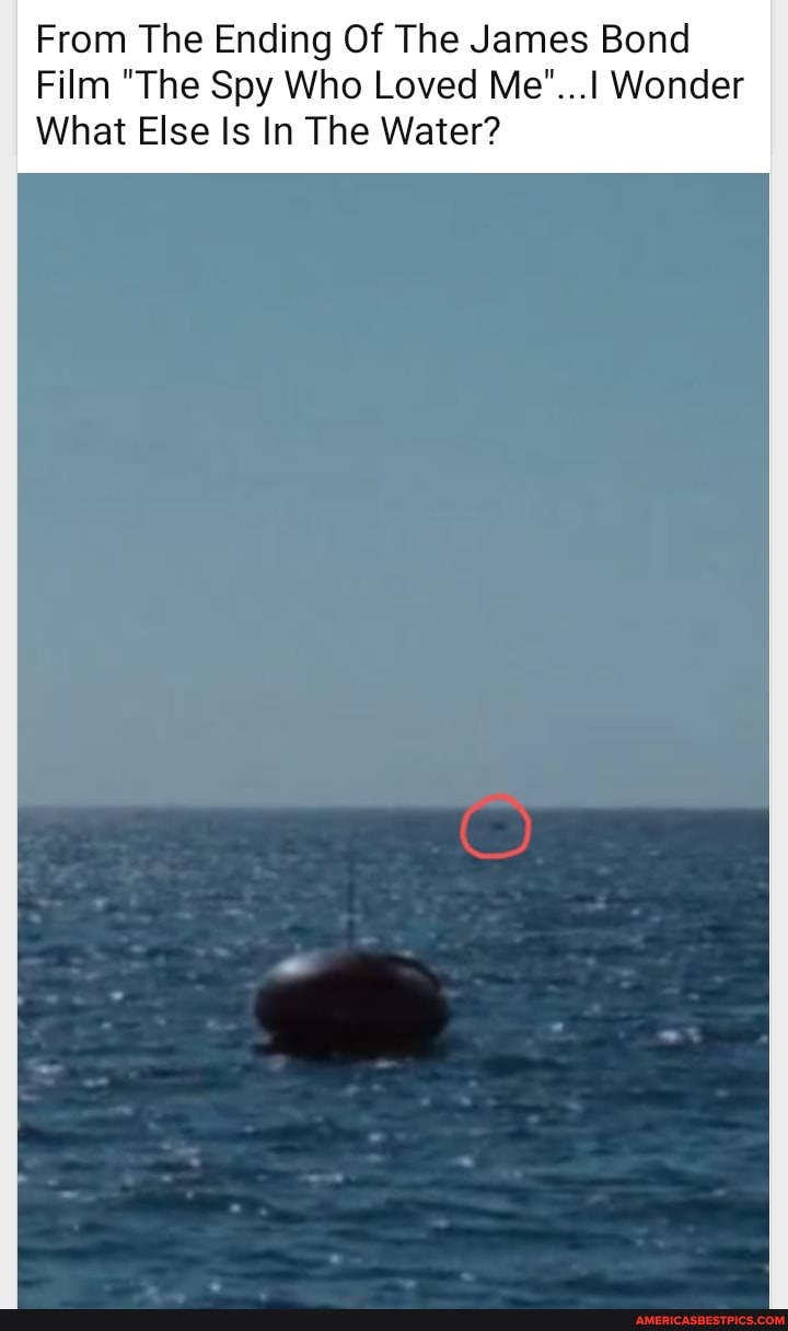 From The Ending Of The James Bond
Film "The Spy Who Loved Me"... Wonder
What Else Is In The Water?