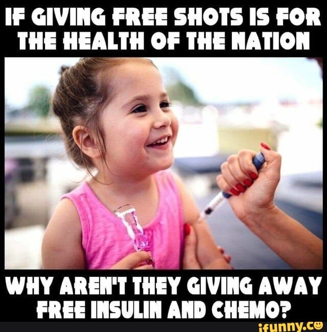 IF GIVING FREE SHOTS IS FOR THE HEALTH OF THE NATION WHY AREN'T THEY