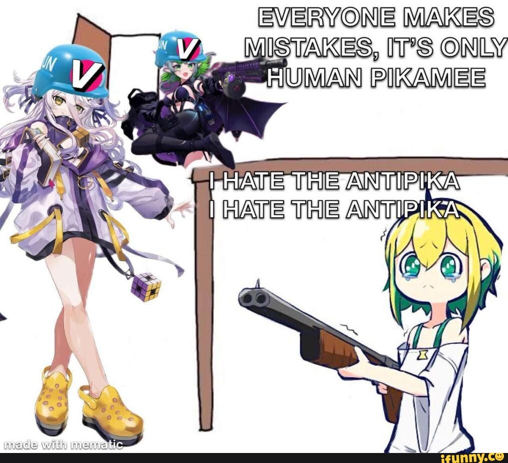 Pikamee's new outfit is extremely cute, but I couldn't help but meme a  little bit : r/Virtualrs