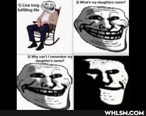 What's my daughters name?
4) Live tong
uititing ite
3) Why can't remember daughters name?