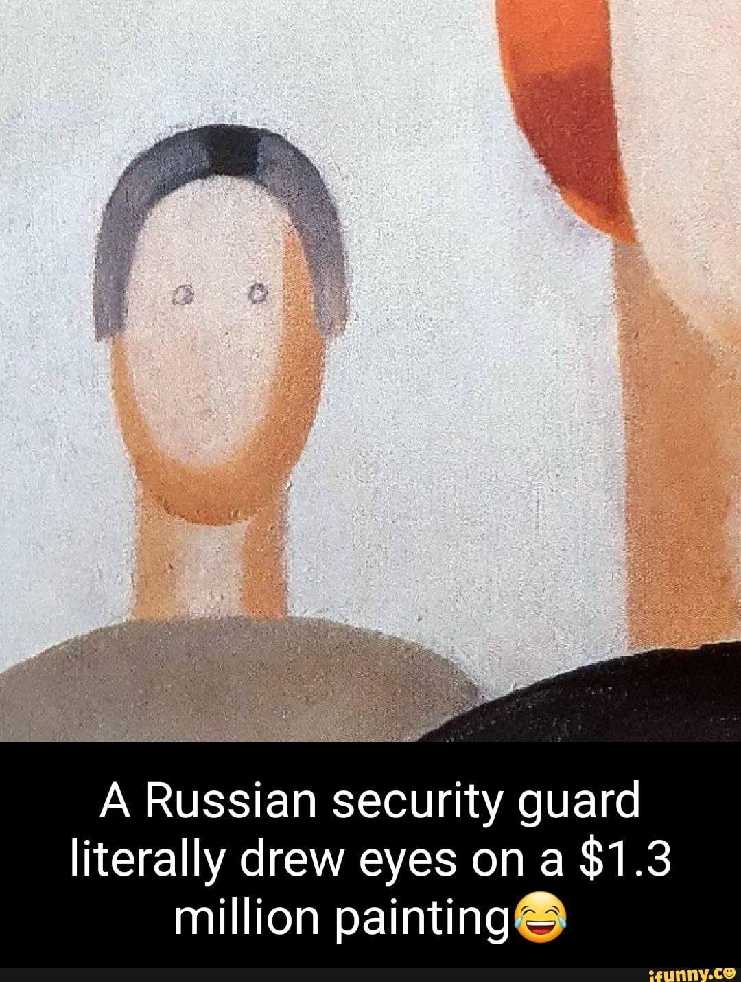 A Russian security guard literally drew eyes on a 1.3 million painting