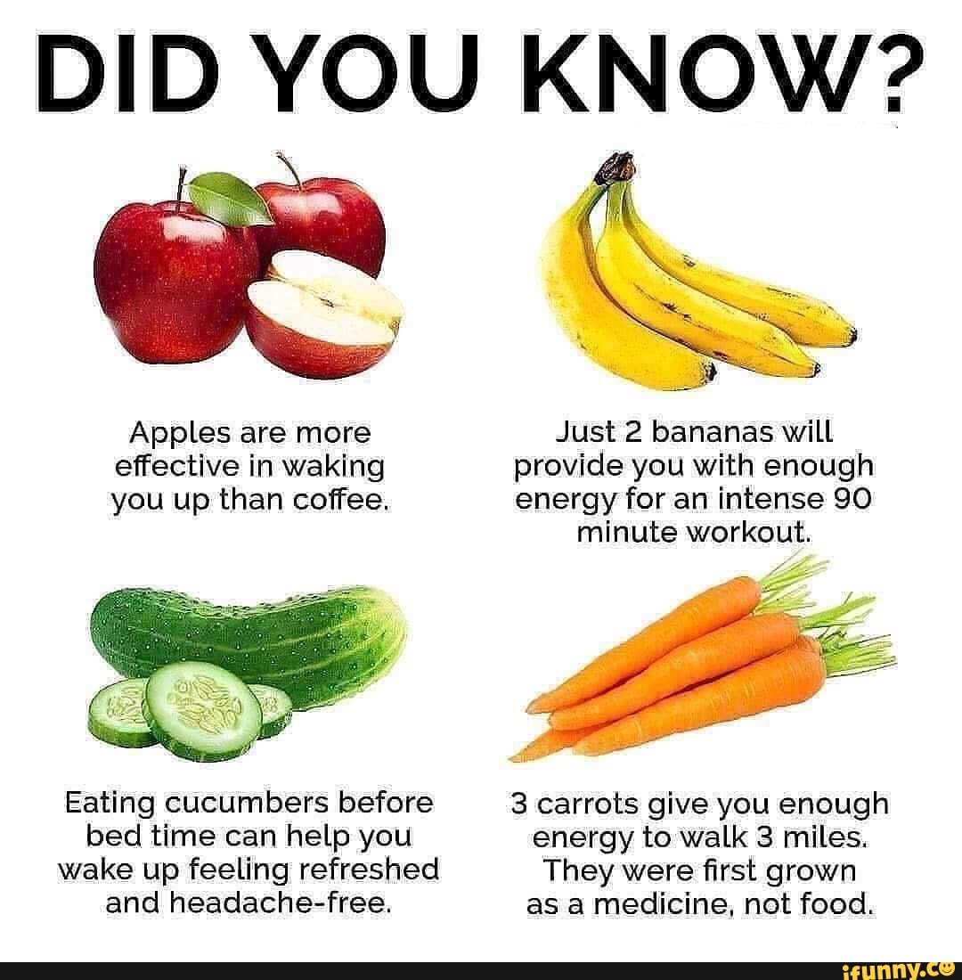 DID YOU KNOW? Apples are more Just 2 bananas will effective in waking provide you with enough