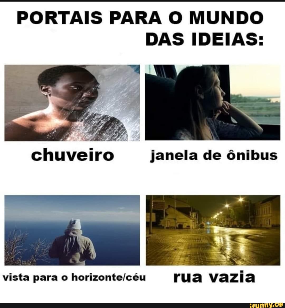 PORTAIS PARA O MUNDO DAS IDEIAS:
vista para o horizonteleéu rua vazia