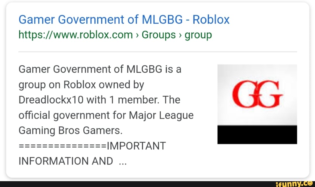 Gamer Government Of Mlgbg Roblox Https Www Robiox Com Groups