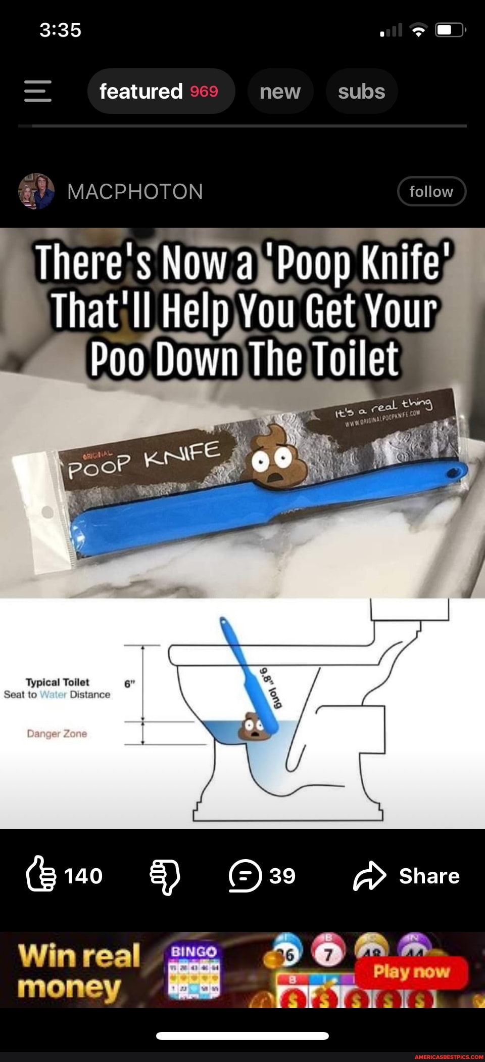Featured MACPHOTON ollow There's Now a 'Poop Knife' That'll Help You