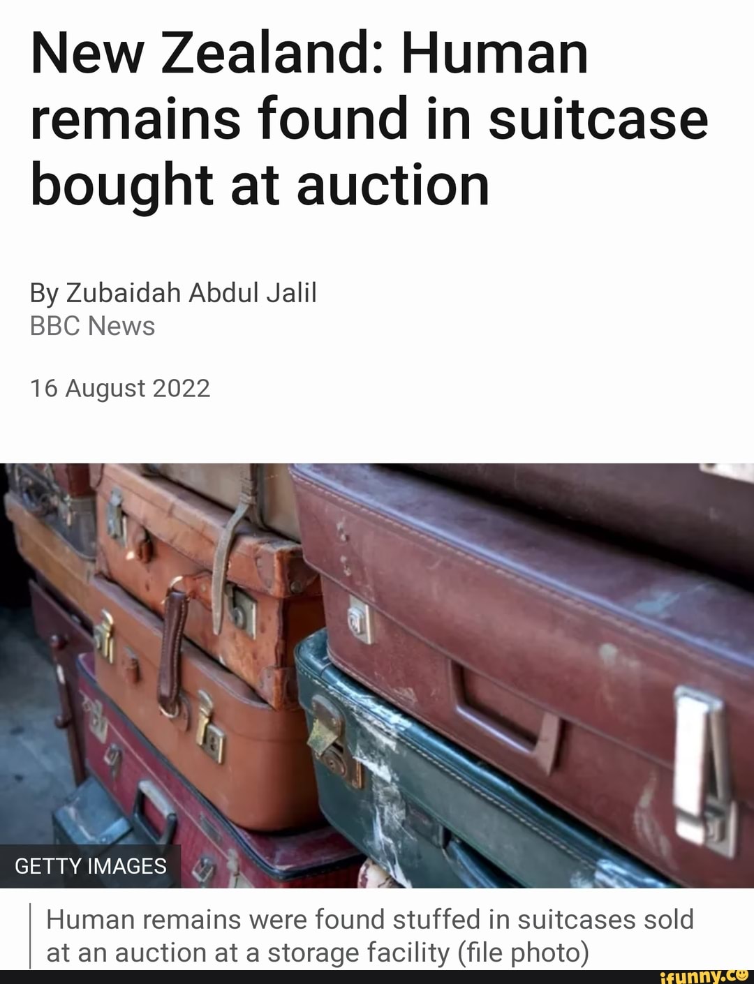 human remains found in suitcase bought at auction