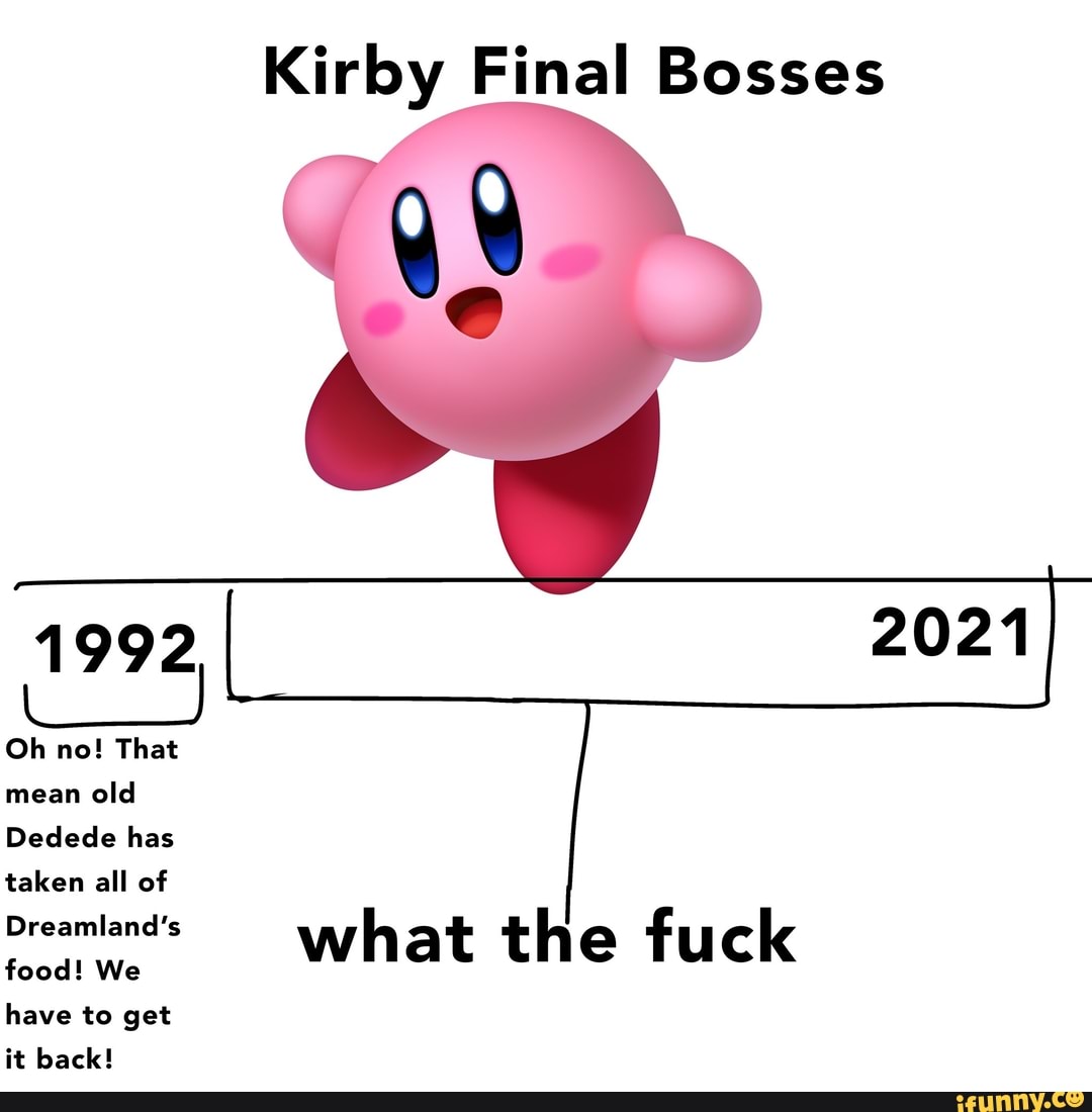 Kirby Final Bosses 1992 Oh No That Mean Old Dedede Has Taken All Of
