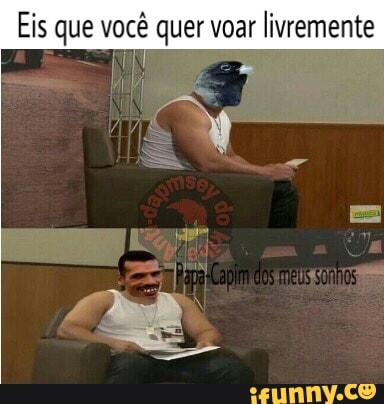 Eis que você quer voar
livremente