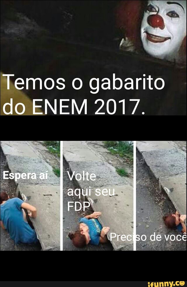 Temos o gabarito
do ENEM 2017.