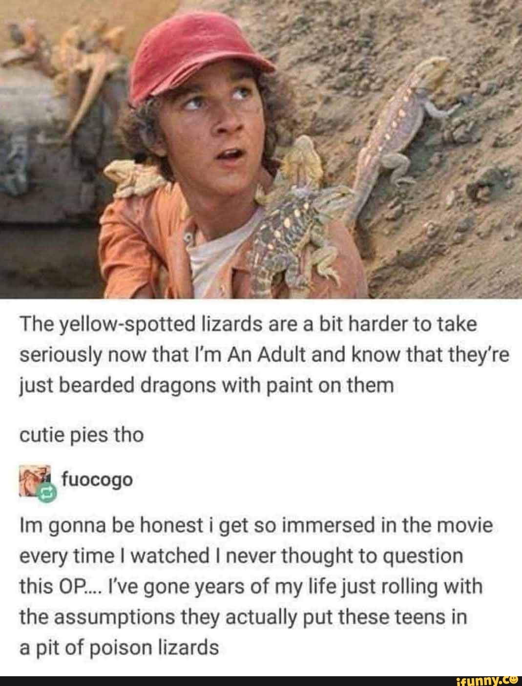 The yellow-spotted lizards are a bit harder to take seriously now that