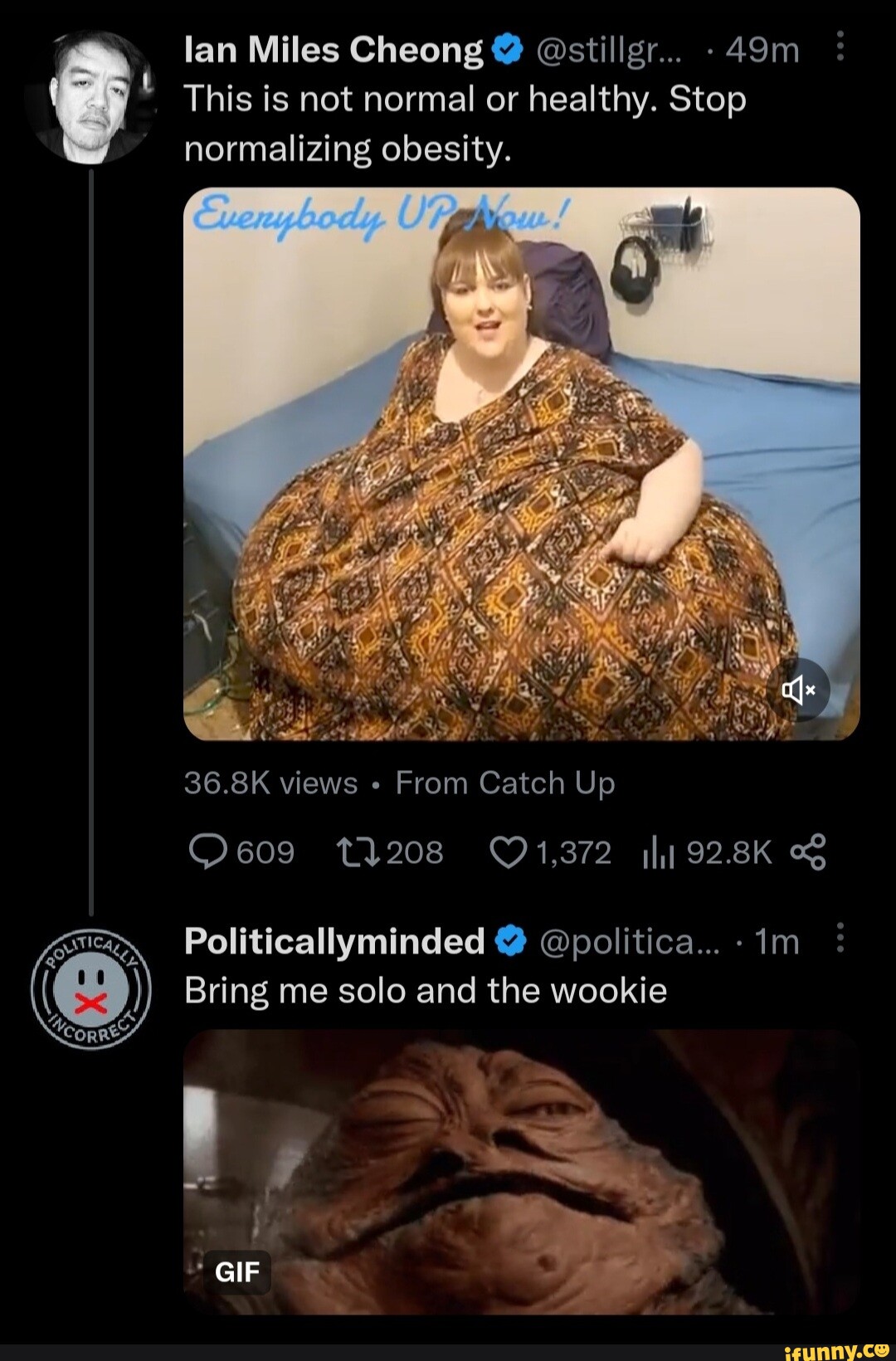 Lan Miles Cheong @ @stillgr... - This is not normal or healthy. Stop ...