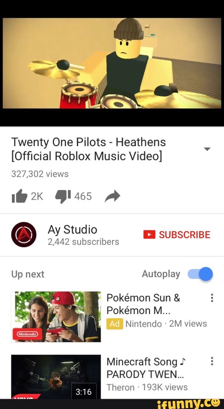 Twenty One Pilots Heathens Ofﬁcial Roblox Music Video V
