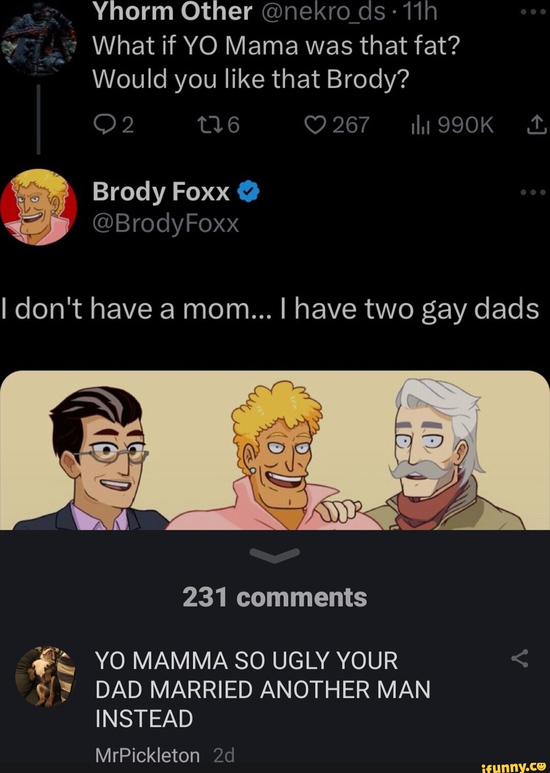 Brody Foxx on X: Yo Mama so Autistic!