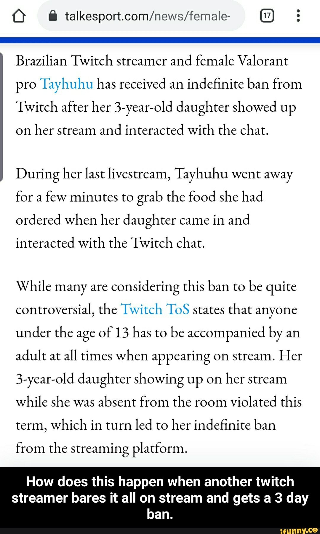 Brazilian Twitch streamer and female Valorant pro Tayhuhu has received ...