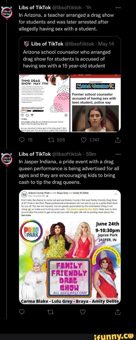 Libs Of Tiktok Libsoftikt In Arizona A Teacher Arranged A Drag Show