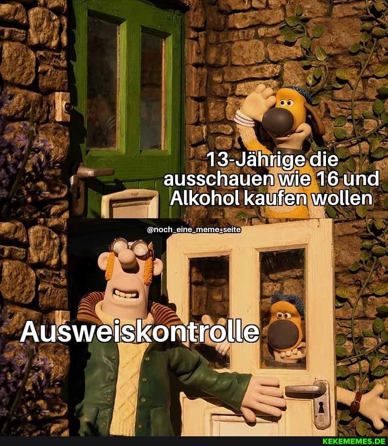13-Jährige die ausschauen wie 16 und
Alkohol kaufen wollen
Ausweiskontrolle