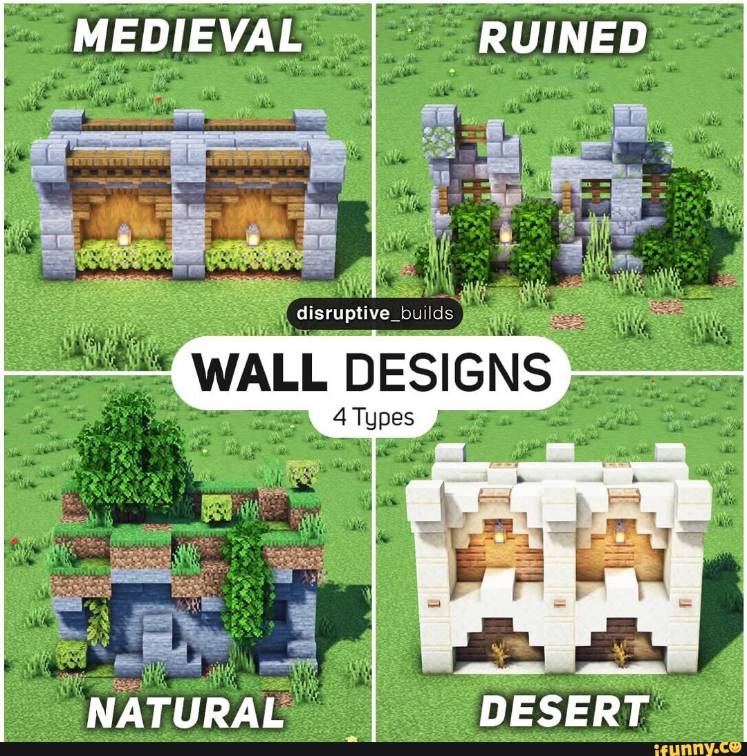 MEDIEVAL RUINED WALL DESIGNS NATURAL DESERT - iFunny