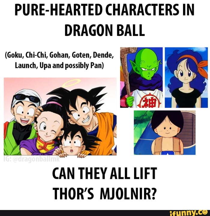 PURE-HEARTED CHARACTERS IN DRAGON BALL (Goku, Chi-Chi, Gohan 