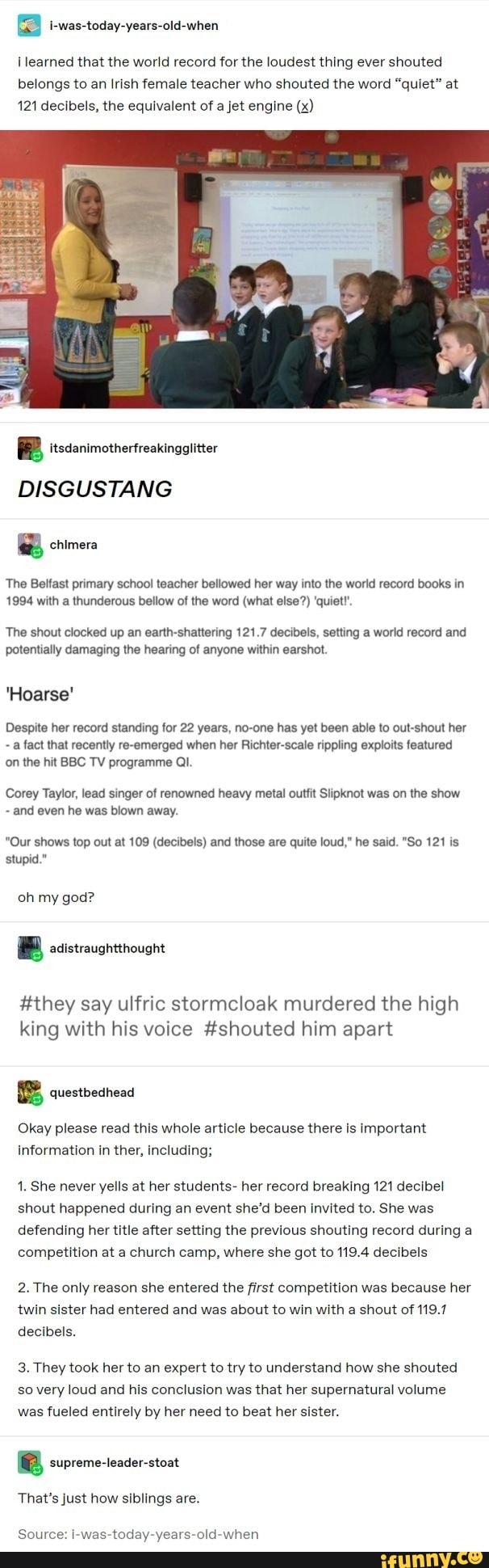 ES) iwastodayyearsoldwhen i learned that the world record for the