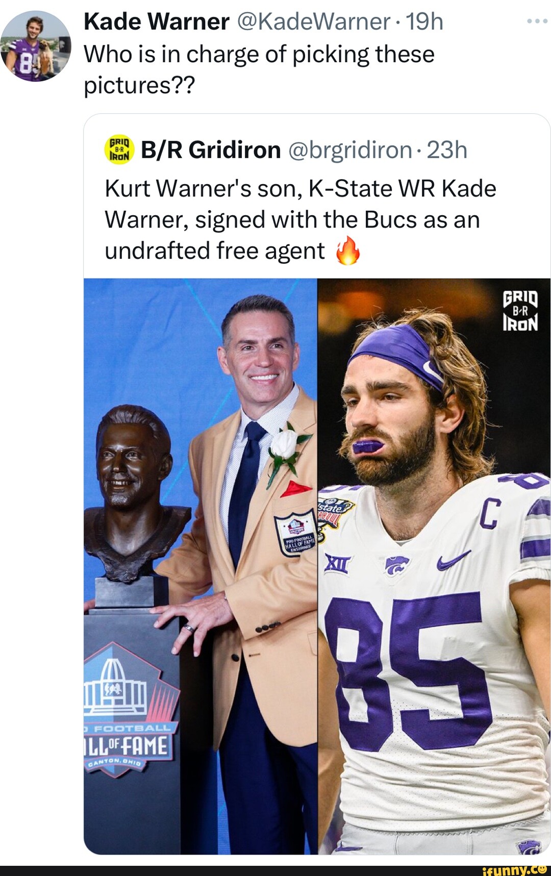 Kade Warner @KadeWarner - Who is in charge of picking these pictures ...