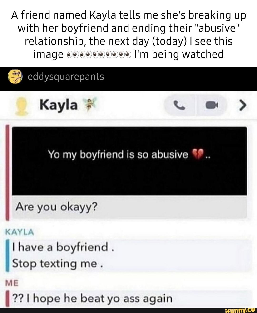 Kayla breaks up with her boyfriend