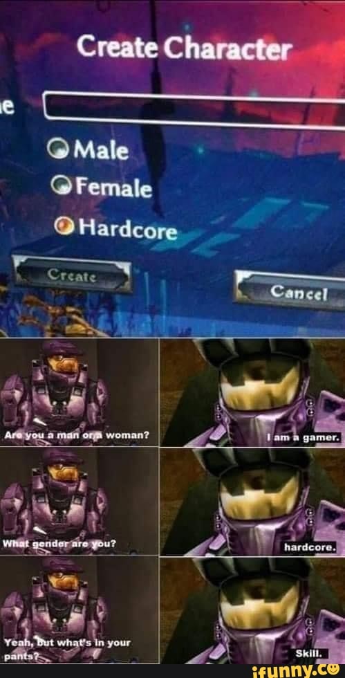 Create Character @ Male @Female @Hardcore Create - iFunny