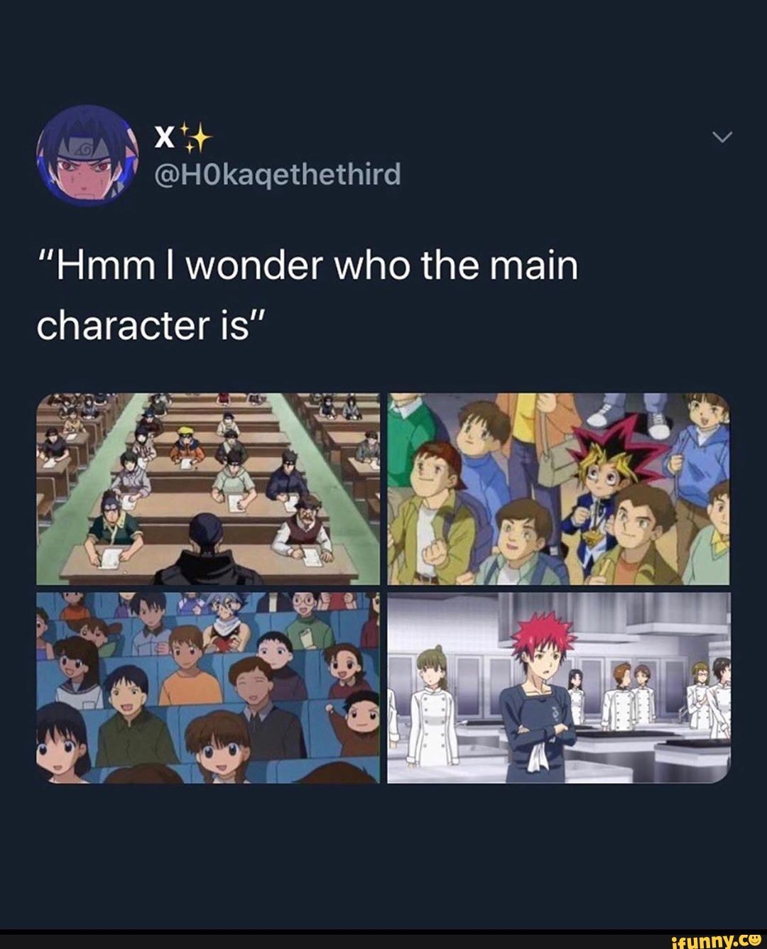 I wonder who. I Wonder who the main character is.