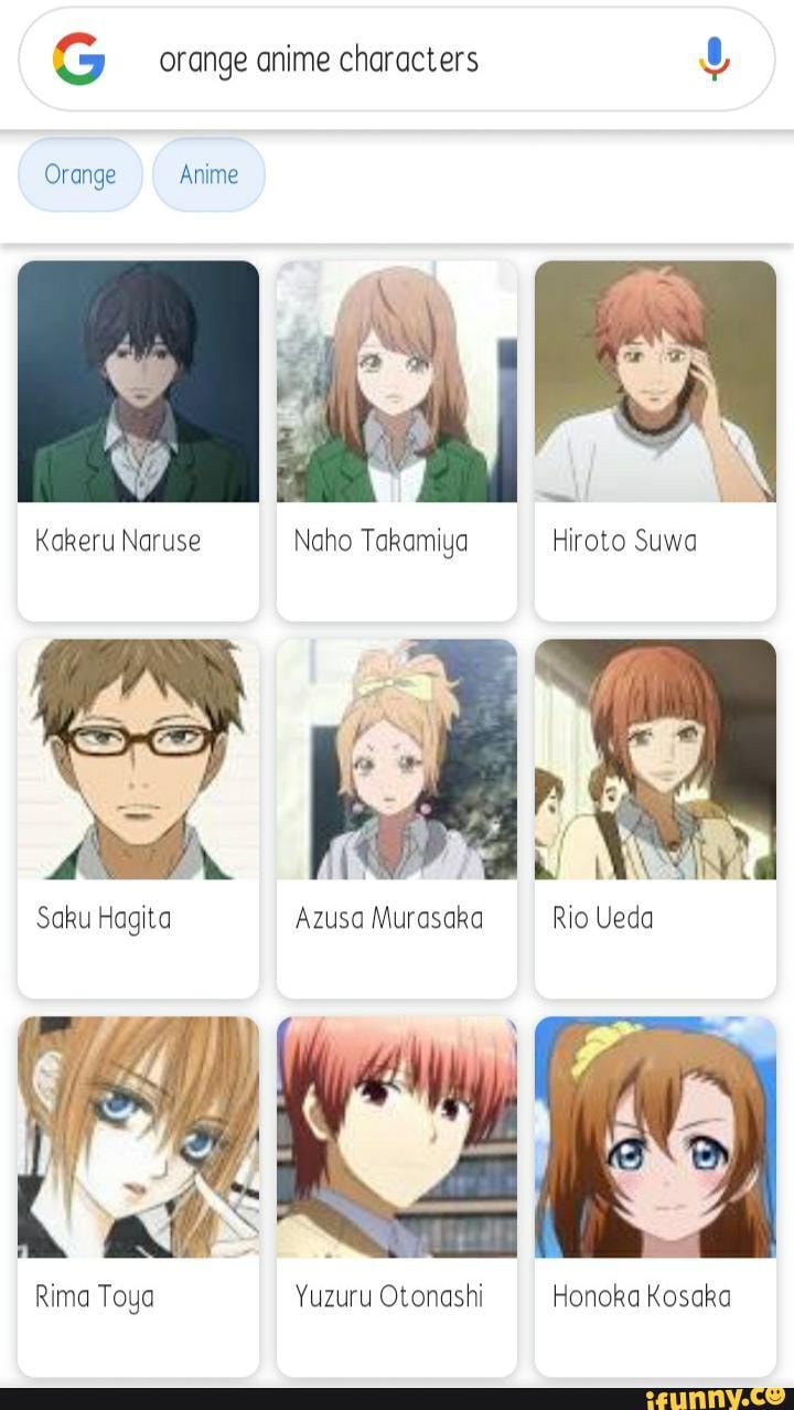 G orange anime characters (a Orange Anime Kakeru Naruse Naho Takamiya ...