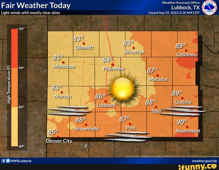 Fair Weather Today Light winds with mostly clear skies I High