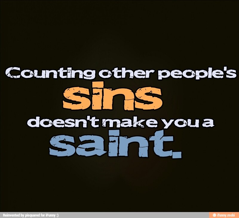 Counting cther pecple's
Fe
saint.