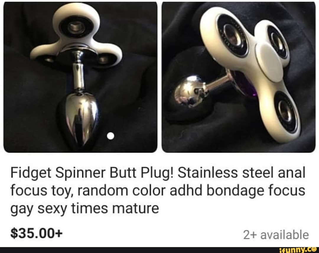 Butt plug fidget spinner