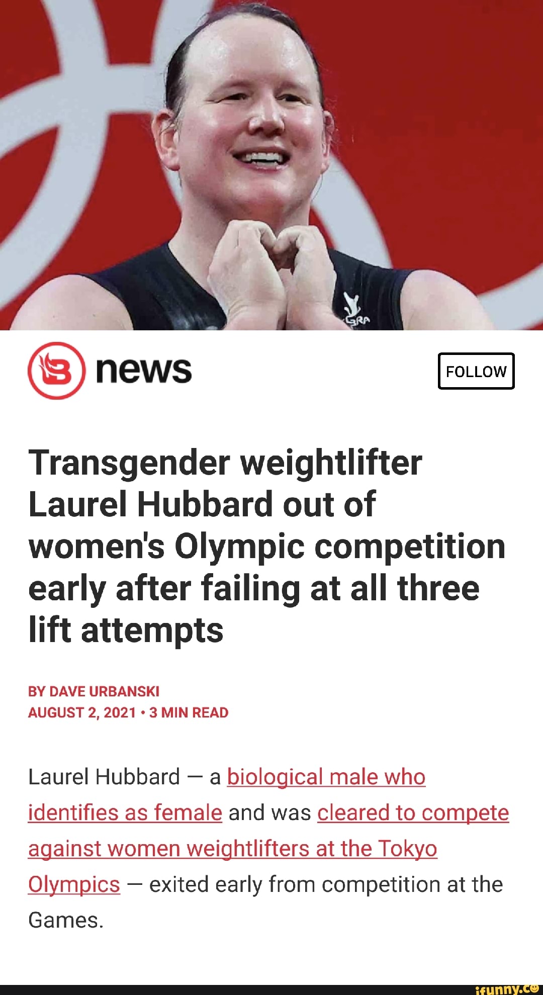 News Transgender Weightlifter Laurel Hubbard Out Of Womens Olympic