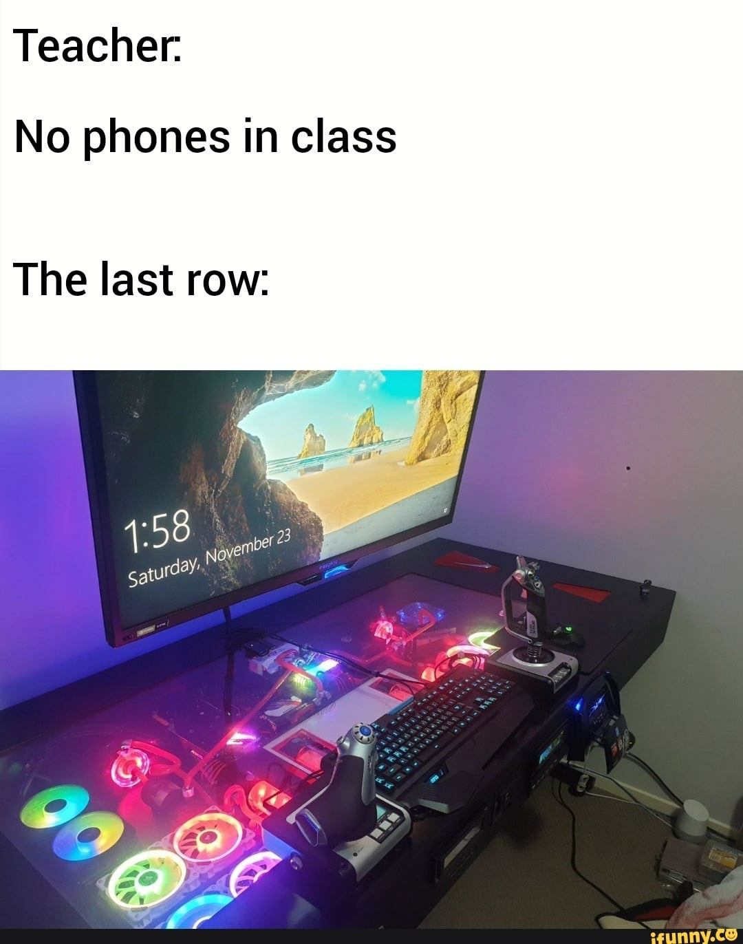Teachen No phones in class The last row iFunny