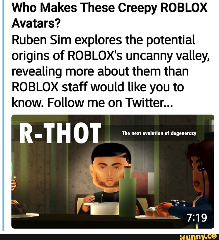 Roblox Uncanny Valley Twitter