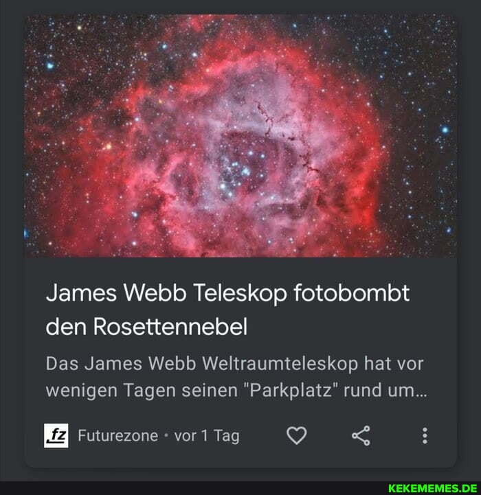 James Webb Teleskop fotobombt den Rosettennebel Das James Webb Weltraumteleskop 