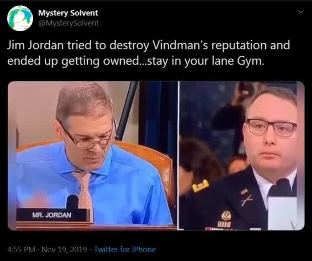 Jim Jordan tried to destroy Vindman's reputation and ended up getting ...