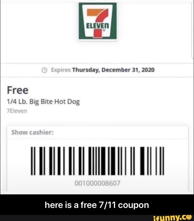 7 eleven free shop hot dog coupon