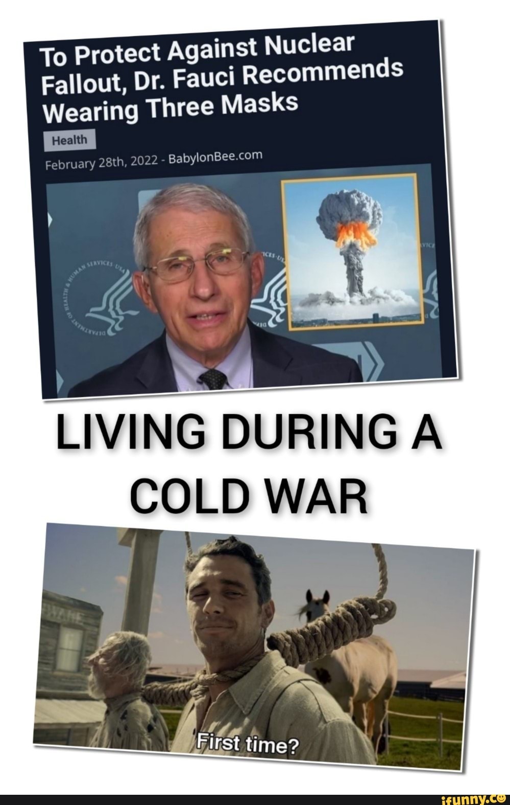 To Protect Against Nuclear Fallout, Dr. Fauci Recommends Wearing Three ...