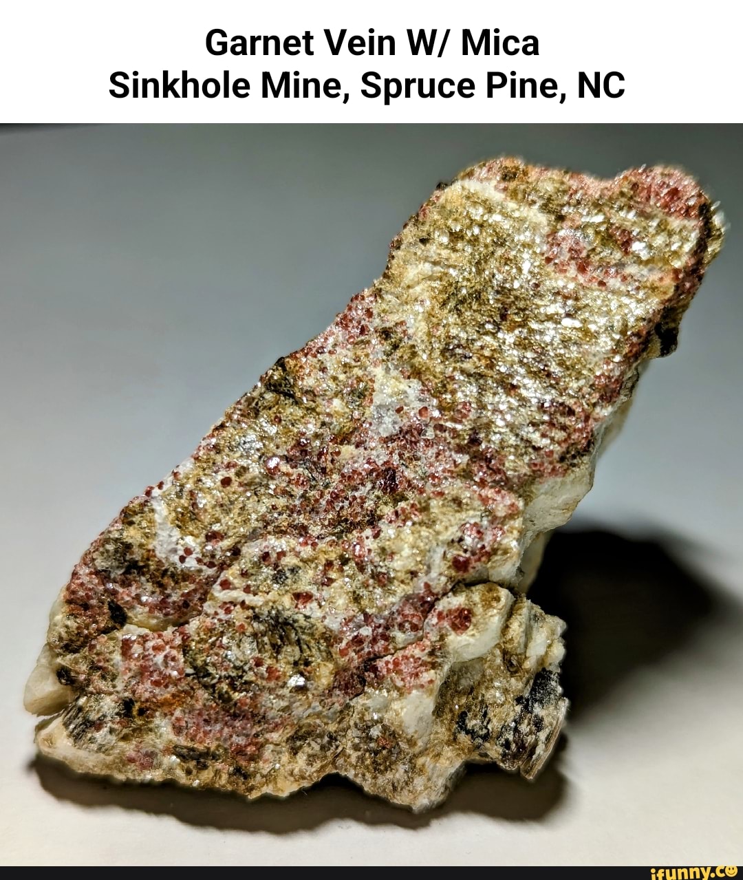 Garnet Vein W/ Mica Sinkhole Mine, Spruce Pine, NC - iFunny
