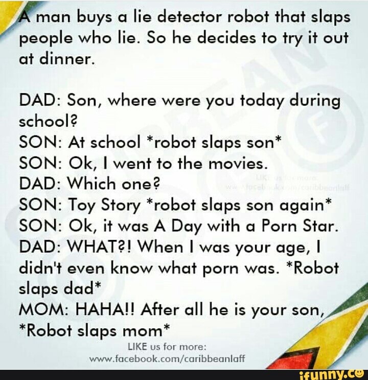 Toy Story Mom Porn - Mun buys a lie detector roboil that slaps . people who lie ...