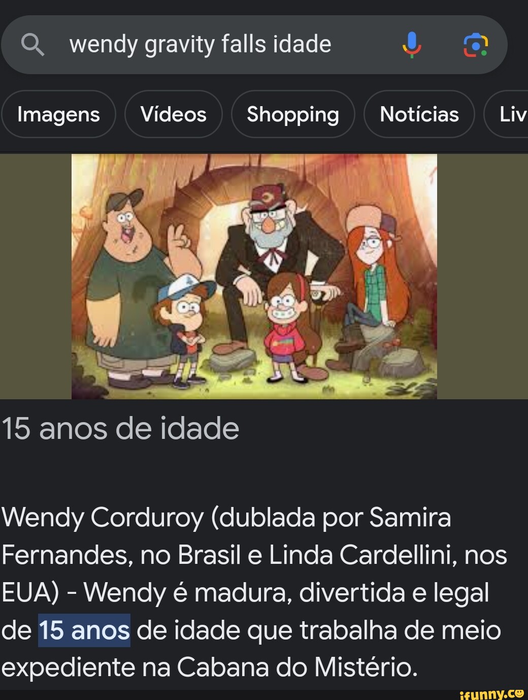 Wendy Gravity Falls Idade Imagens I Vídeos Shopping Notícias Liv 15 