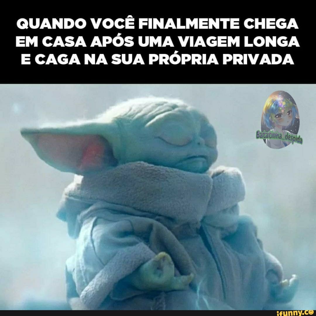 QUANDO VOCÊ FINALMENTE CHEGA EM CASA APÓS UMA VIAGEM LONGA E CAGA NA SUA PRÓPRIA PRIVADA