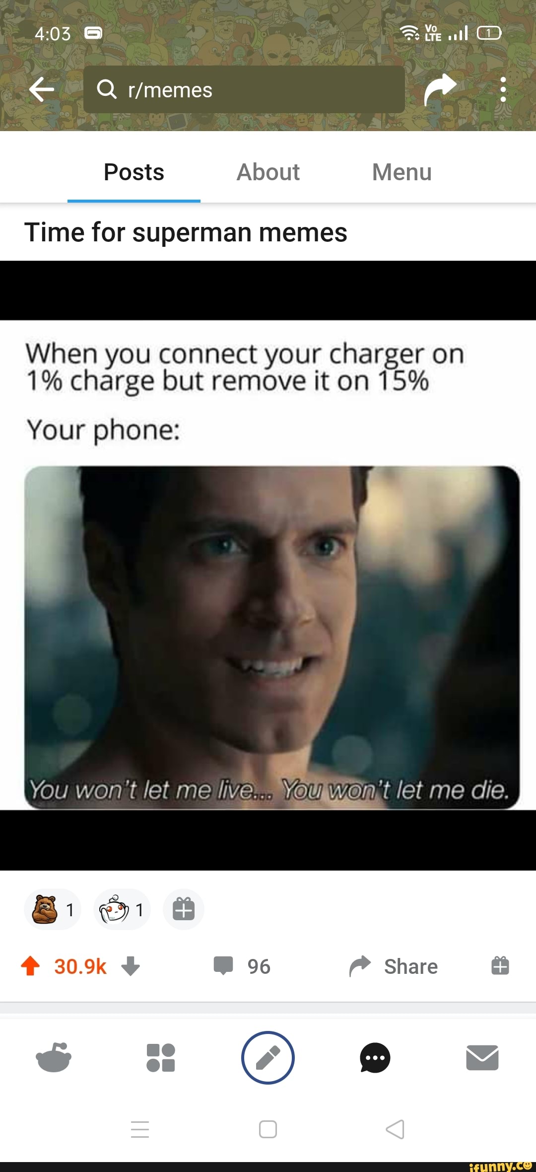 Posts About Menu Time for superman memes When you connect your charger