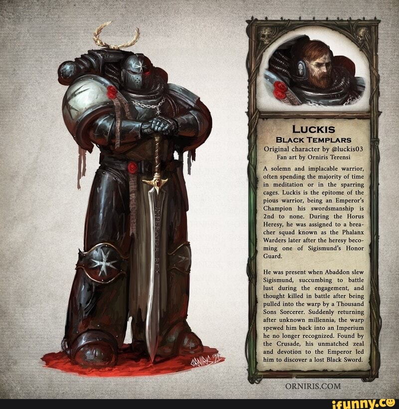 Luckis BLACK TEMPLARS Original character by @luckis03 Fan art by ...