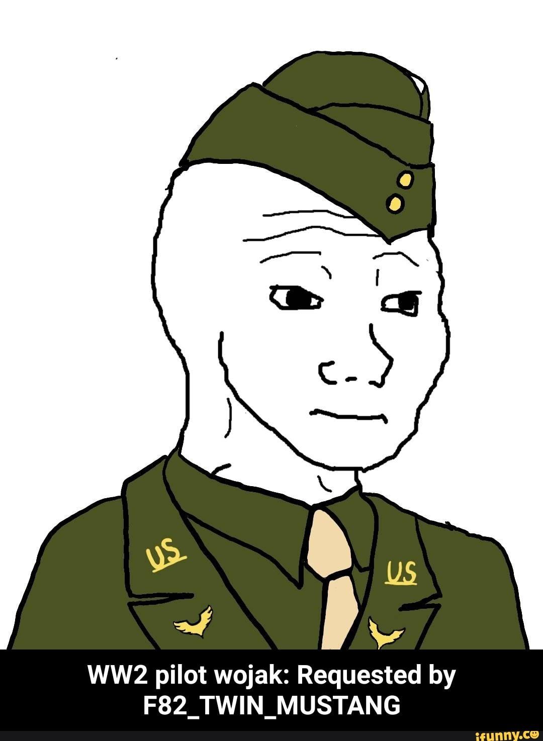 WW2 pilot wojak: Requested by F82_TWIN_MUSTANG - iFunny